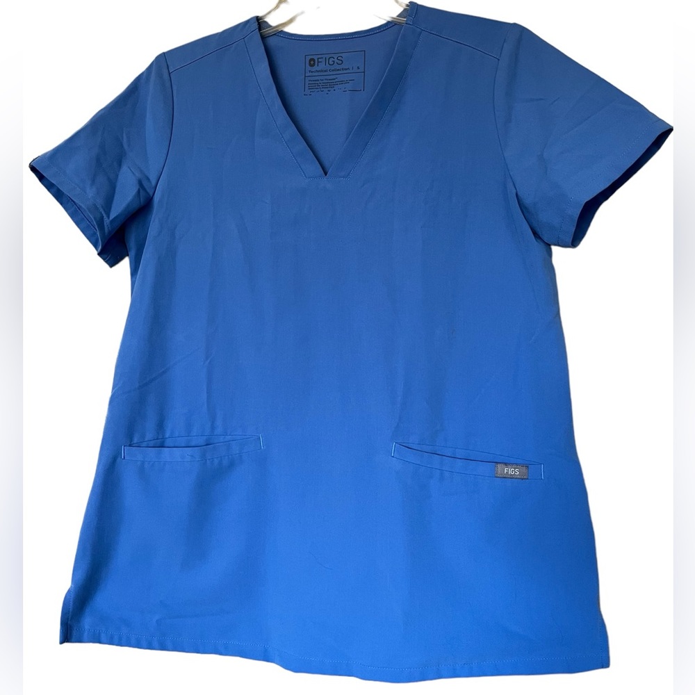 FIGS Women's Small S Light Blue Scrub Top  FW1100